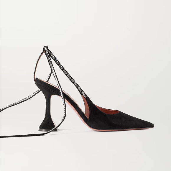 AMINA MUADDI Karma crystal-embellished suede pumps, 40 - Picture 2 of 9